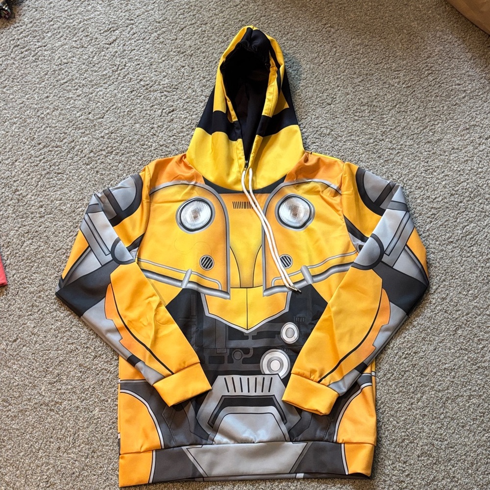 Yellow Robot Transformers Bumblebee costume Large (youth or women’s size) NEW!